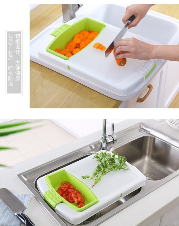 Multifunctional drainable retractable cutting board